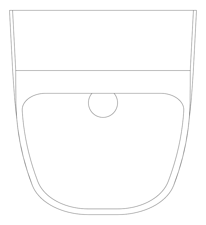 Plan Image of Urinal Wall Plumbline Sfera RearInlet