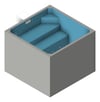 3D Shaded Image of Pool Precast Plungie Quad