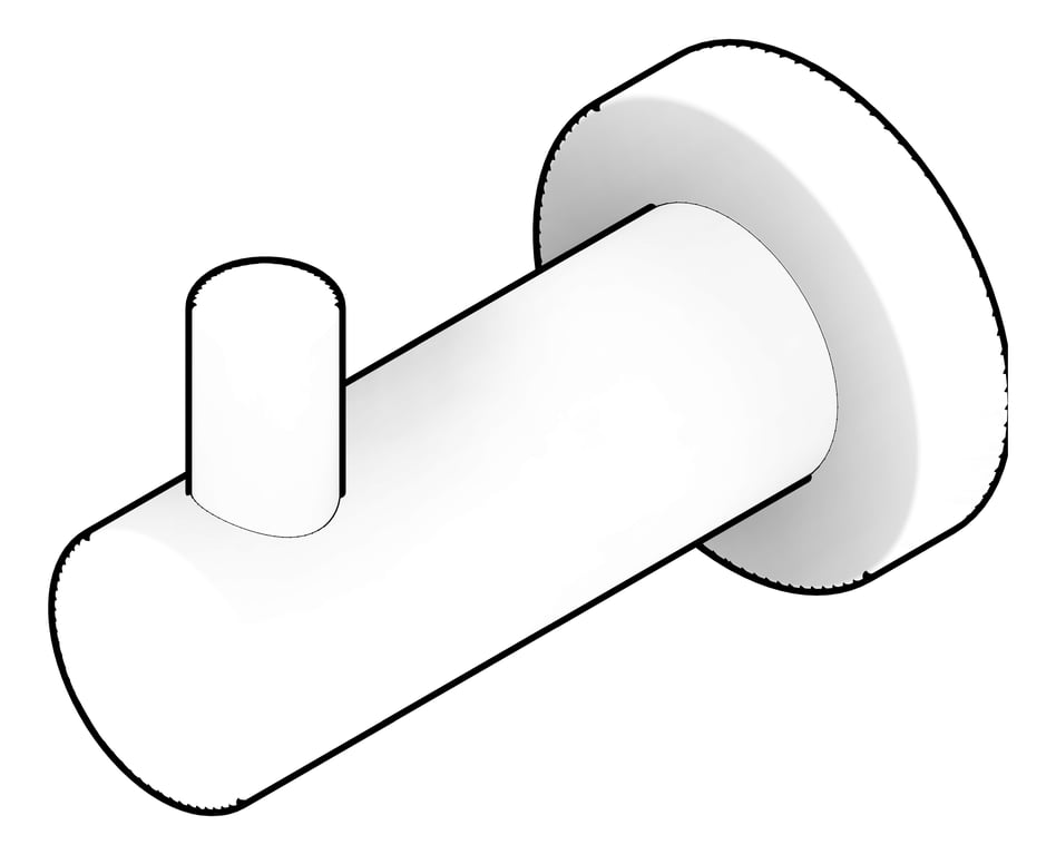 3D Documentation Image of RobeHook SurfaceMount Raymor Projix