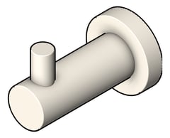 3D Shaded Image of RobeHook SurfaceMount Raymor Projix