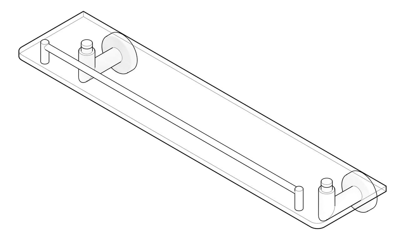 3D Documentation Image of Shelf SurfaceMount Raymor BostonII Glass