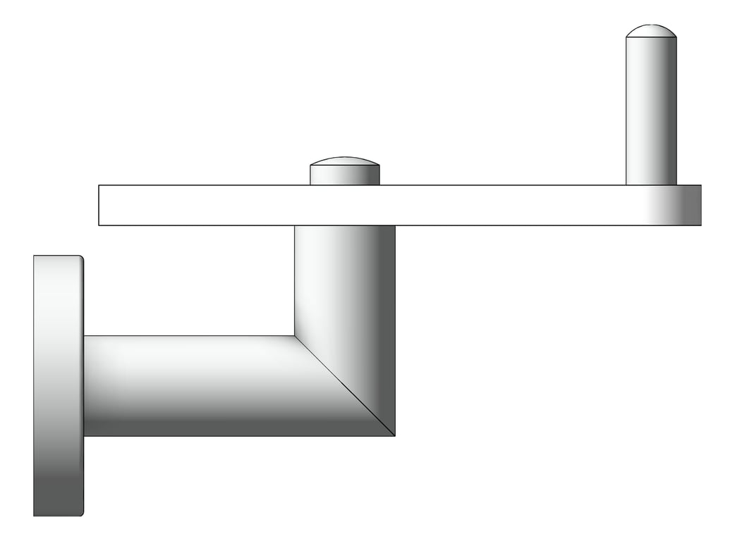Left Image of Shelf SurfaceMount Raymor BostonII Glass