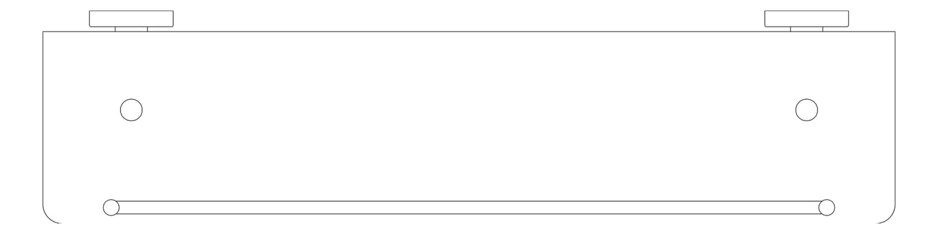 Plan Image of Shelf SurfaceMount Raymor BostonII Glass