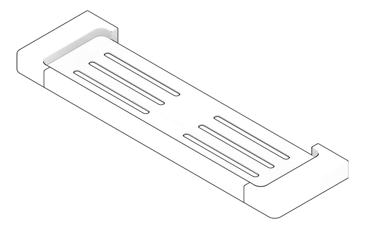 3D Documentation Image of Shelf SurfaceMount Raymor EdgeII Metal