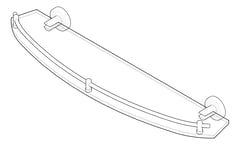 3D Documentation Image of Shelf SurfaceMount Raymor Projix Glass