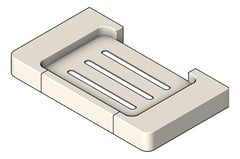 3D Shaded Image of SoapHolder SurfaceMount Raymor EdgeII Metal