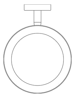 Plan Image of ToiletBrushHolder SurfaceMount Raymor Projix