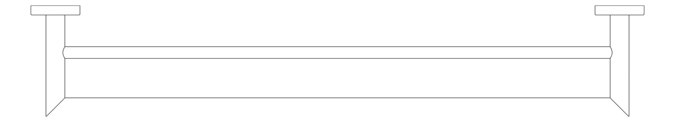 Plan Image of TowelRail SurfaceMount Raymor BostonII Double 650