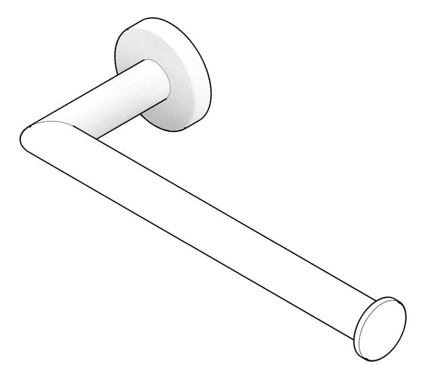 3D Documentation Image of TowelRail SurfaceMount Raymor BostonII Single Hand