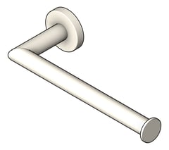 3D Shaded Image of TowelRail SurfaceMount Raymor BostonII Single Hand