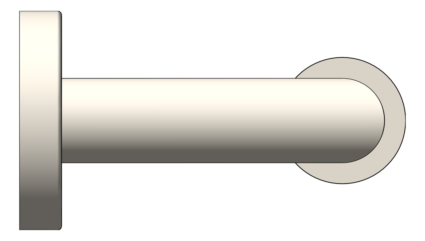 Left Image of TowelRail SurfaceMount Raymor BostonII Single Hand