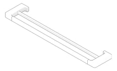 3D Documentation Image of TowelRail SurfaceMount Raymor EdgeII Double 635