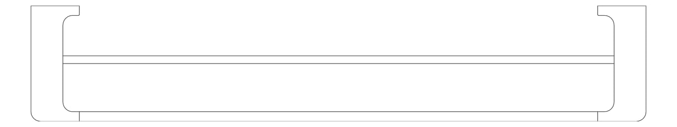 Plan Image of TowelRail SurfaceMount Raymor EdgeII Double 635