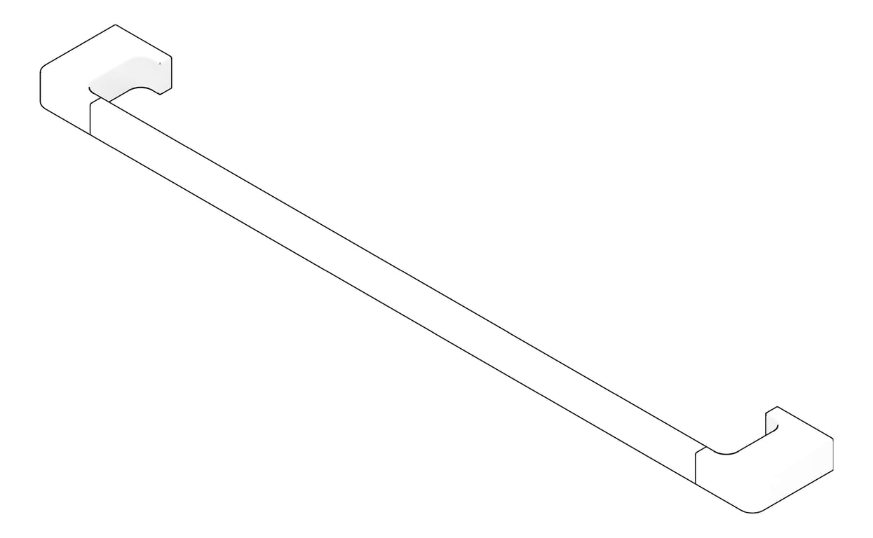 3D Documentation Image of TowelRail SurfaceMount Raymor EdgeII Single 635
