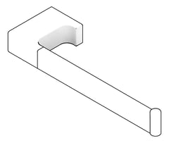 3D Documentation Image of TowelRail SurfaceMount Raymor EdgeII Single Hand