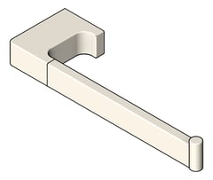 3D Shaded Image of TowelRail SurfaceMount Raymor EdgeII Single Hand