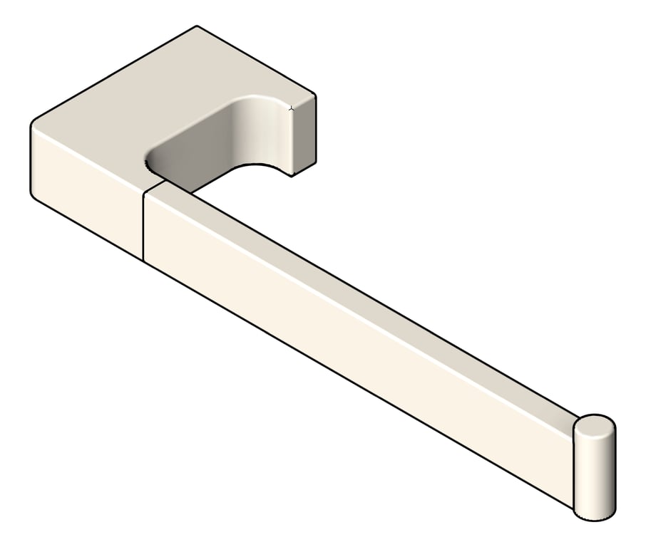 Navigate to TowelRail SurfaceMount Raymor EdgeII Single Hand