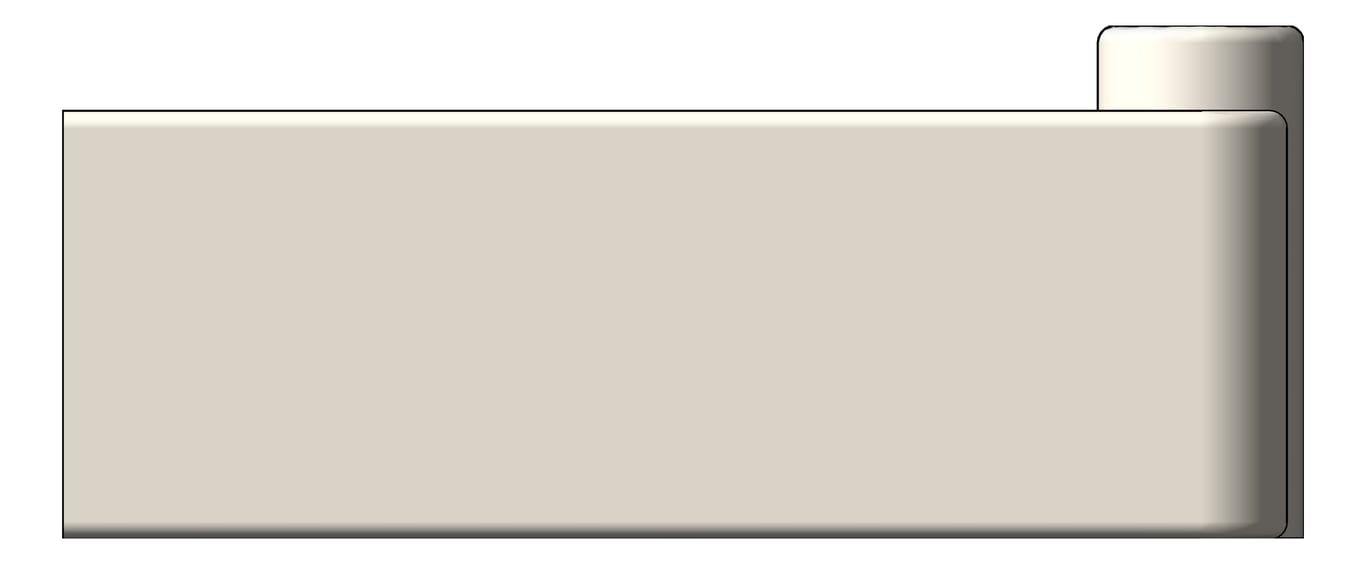 Left Image of TowelRail SurfaceMount Raymor EdgeII Single Hand