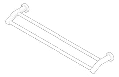 3D Documentation Image of TowelRail SurfaceMount Raymor Projix Double 600