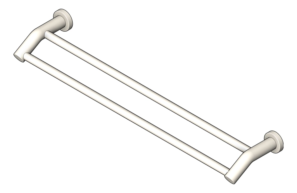 TowelRail SurfaceMount Raymor Projix Double 600