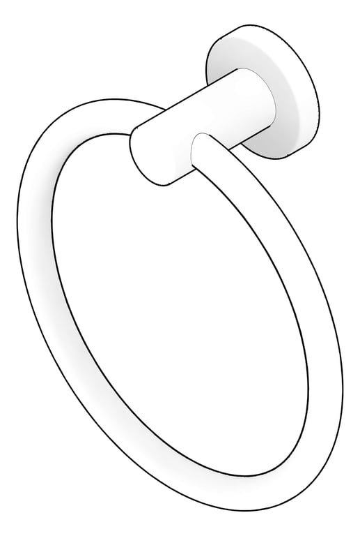 3D Documentation Image of TowelRing SurfaceMount Raymor Projix