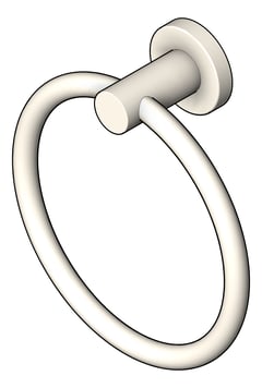 3D Shaded Image of TowelRing SurfaceMount Raymor Projix