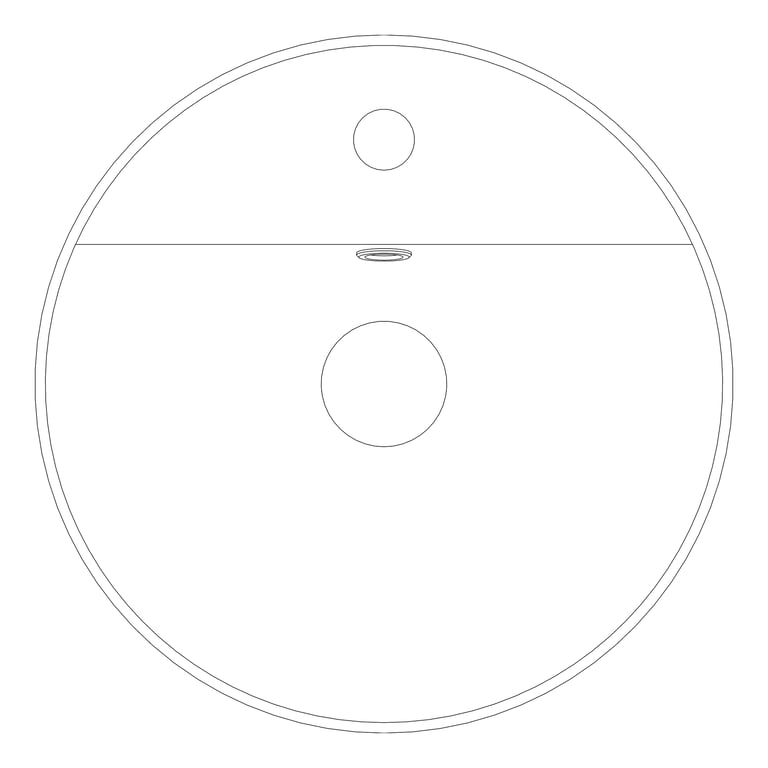 Plan Image of Basin CounterTop Raymor Ambition Round TapHole