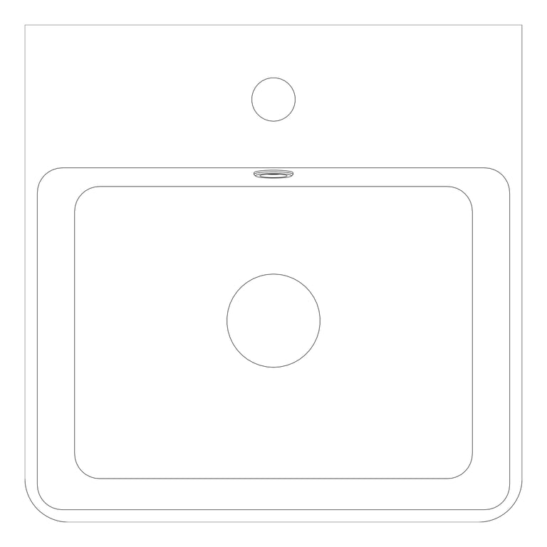 Plan Image of Basin CounterTop Raymor EdgeII Overflow