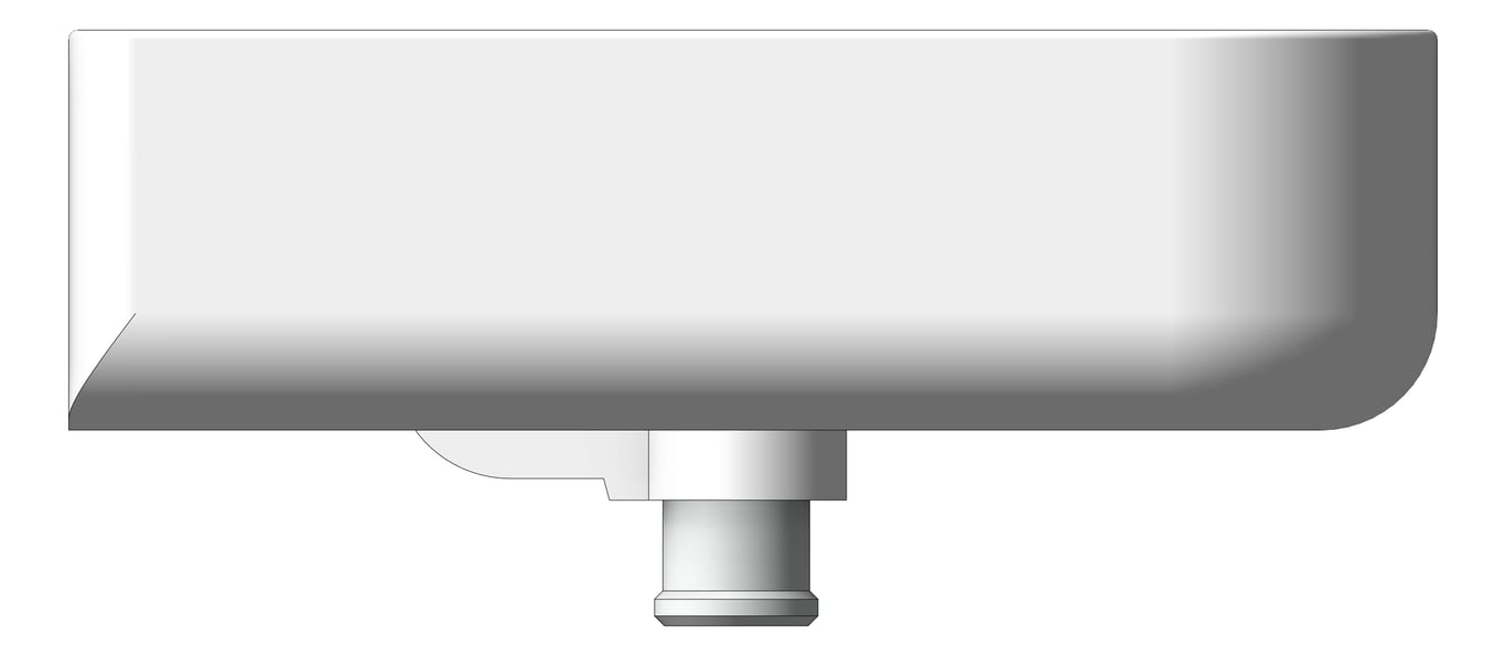 Left Image of Basin CounterTop Raymor EdgeII Rectangle