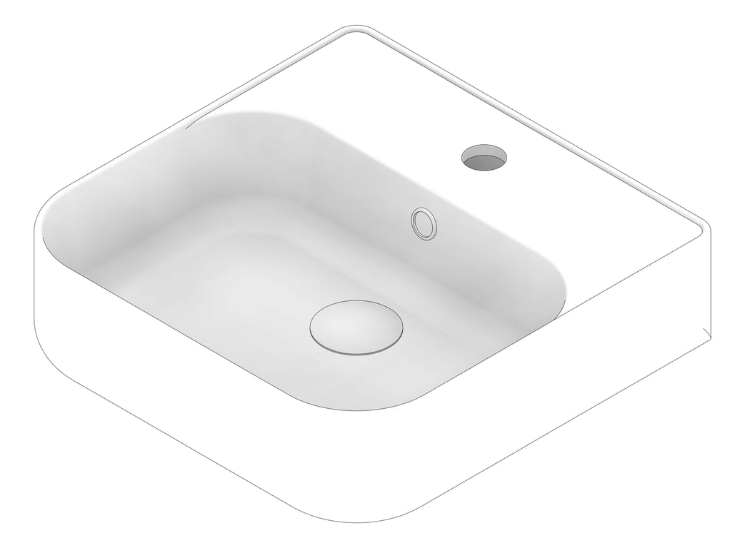 3D Documentation Image of Basin CounterTop Raymor EdgeII Square