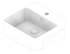 3D Documentation Image of Basin SemiRecessed Raymor EdgeII Overflow