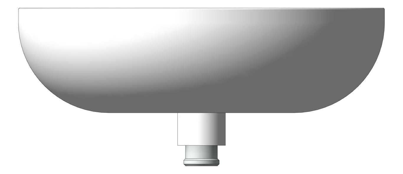 Front Image of Basin WallHung Raymor Lawson OverflowBrackets