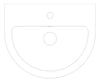 Plan Image of Basin WallHung Raymor Lawson OverflowBrackets