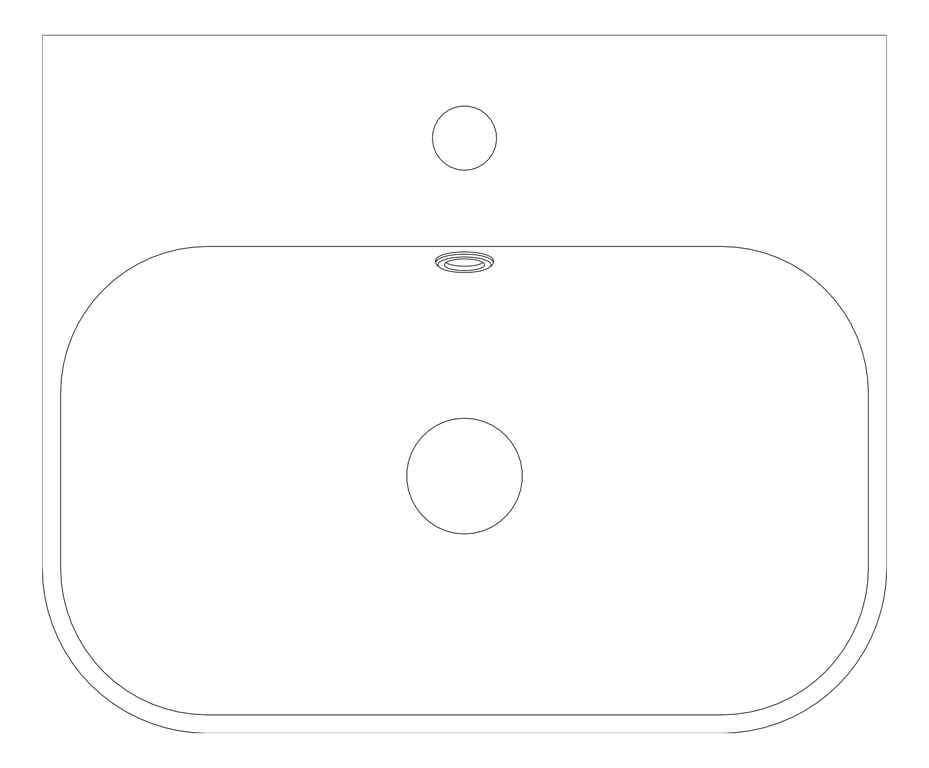 Plan Image of Basin WallHung Raymor Sigma