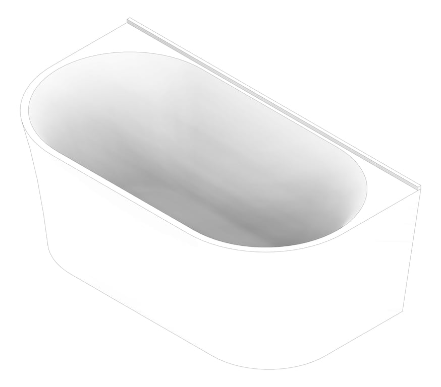 3D Documentation Image of Bath Freestanding Raymor Alpha BackToWall 1500