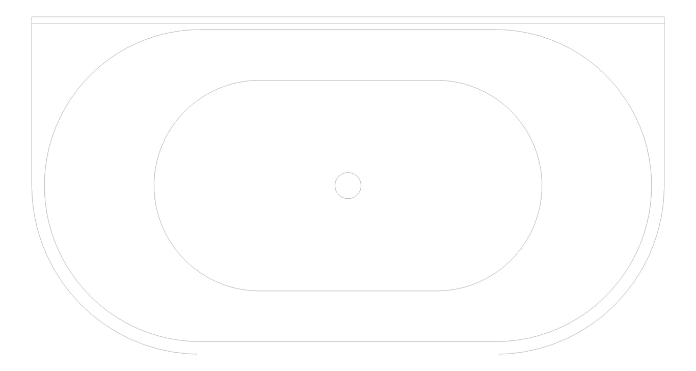 Plan Image of Bath Freestanding Raymor Alpha BackToWall 1500