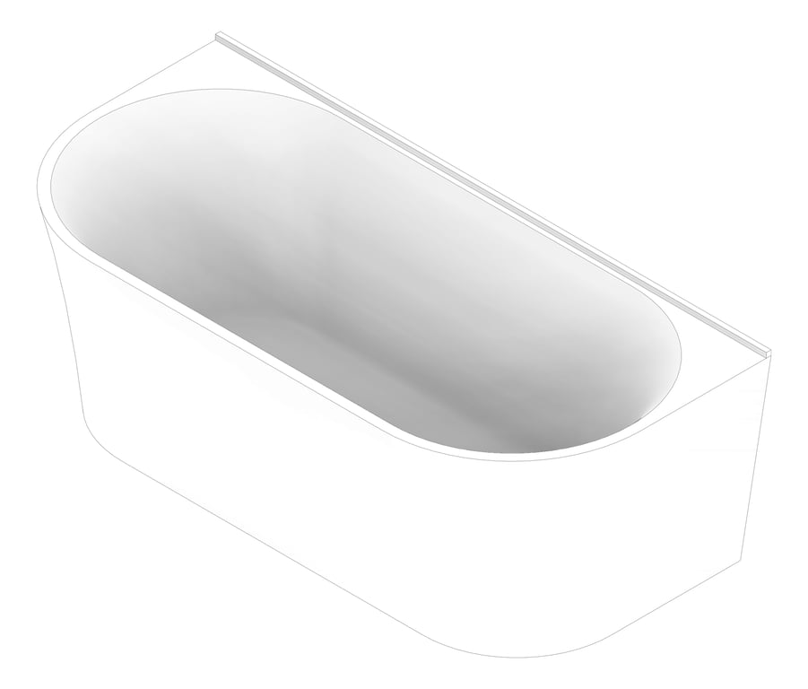 3D Documentation Image of Bath Freestanding Raymor Alpha BackToWall 1700