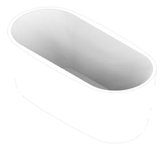 3D Documentation Image of Bath Freestanding Raymor Alpha Curved 1500