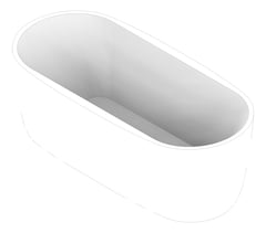 3D Documentation Image of Bath Freestanding Raymor Alpha Curved 1700