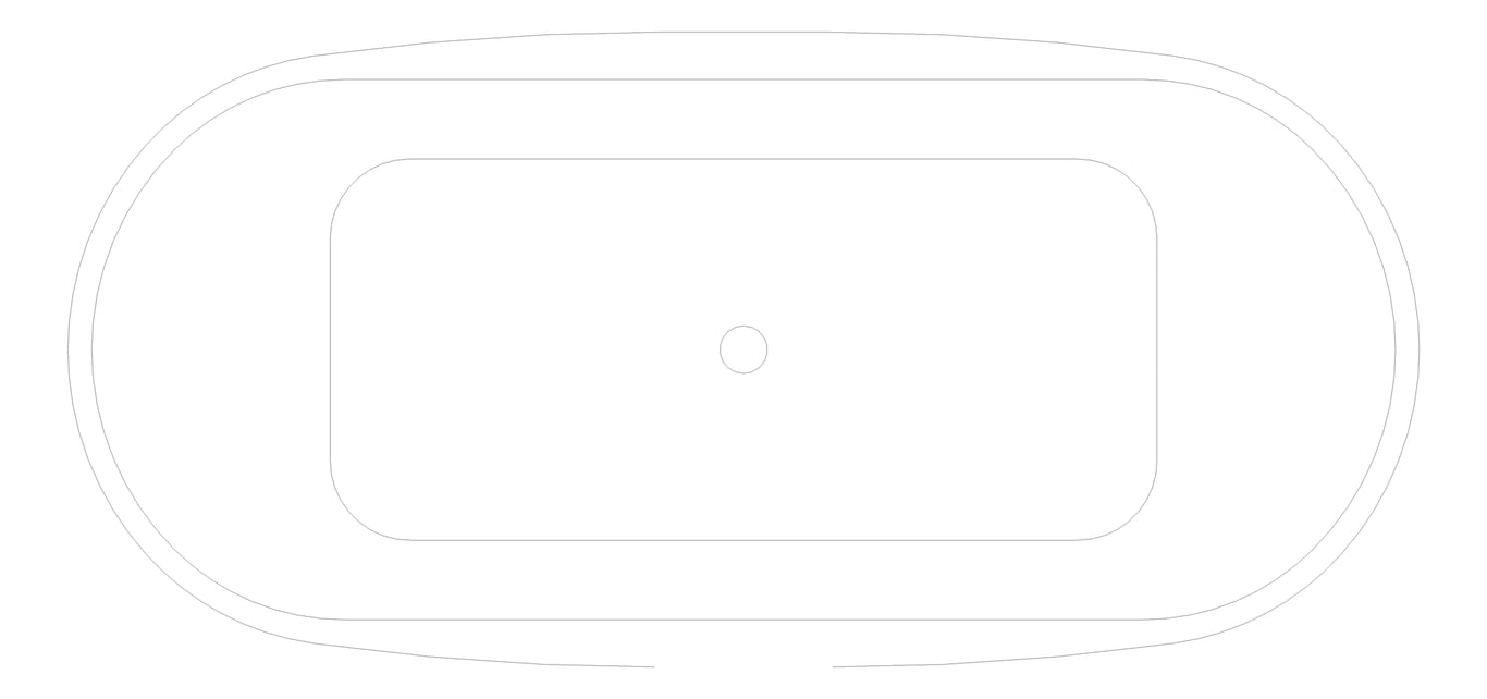 Plan Image of Bath Freestanding Raymor Alpha Curved 1700