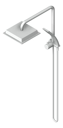 3D Shaded Image of Shower Dual Raymor Winton Compact Square