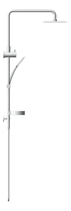 Left Image of Shower Dual Raymor Winton Square HandheldHose