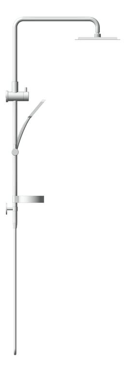 Left Image of Shower Dual Raymor Winton Square HandheldHose
