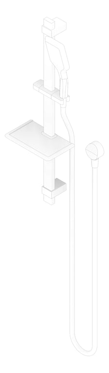 3D Documentation Image of Shower Hand Raymor Sigma Rail 3Function