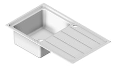 3D Shaded Image of Sink Kitchen Raymor Projix Left Single