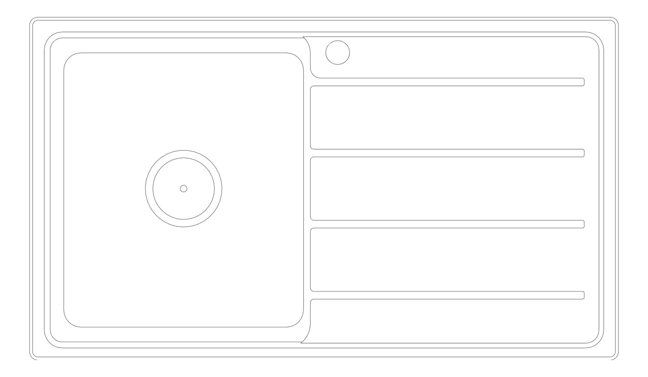 Plan Image of Sink Kitchen Raymor Projix Left Single