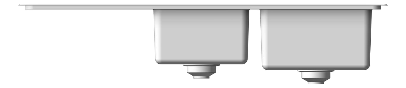 Front Image of Sink Kitchen Raymor Projix Right OneAndThreeQuarter