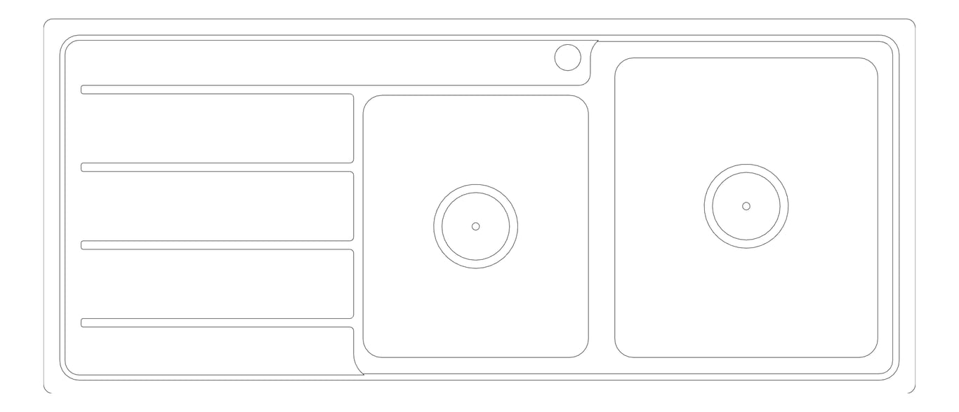 Plan Image of Sink Kitchen Raymor Projix Right OneAndThreeQuarter