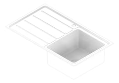 3D Documentation Image of Sink Kitchen Raymor Projix Right Single