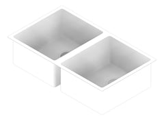 3D Documentation Image of Sink Kitchen Raymor Sigma Undermount Double